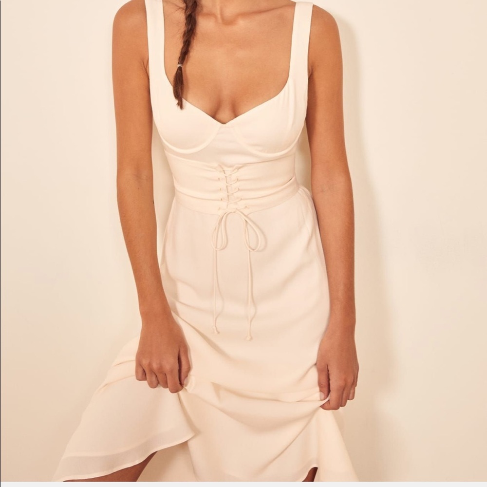 Reformation Belted Bustier Dress